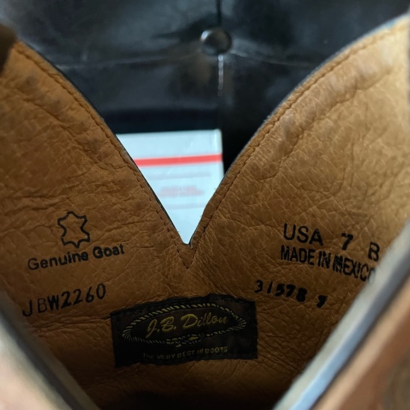 J.B. Dillon Women’s Brown Leather Western Boots - Picture 7 of 7